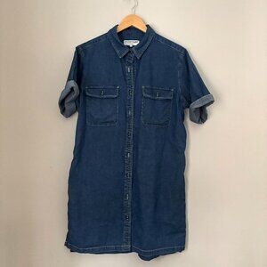 American Apparel Denim Short Sleeve Shirtdress - Size Medium